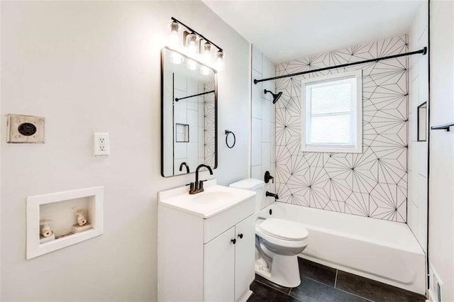 1401 Pine Ave, East Point, GA 30344 - full bathroom featuring vanity, tub / shower combination, and tile patterned flooring