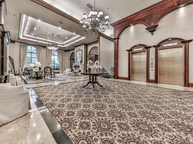 3334 Peachtree Rd NE Unit 614, Atlanta, GA 30326 - community lobby featuring crown molding