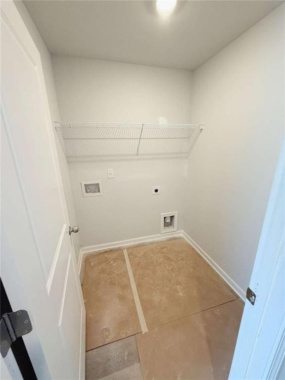 5518 Legacy Trl, Douglasville, GA 30135 - washroom featuring electric dryer hookup, washer hookup, and baseboards