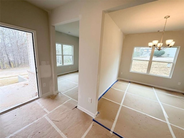 5518 Legacy Trl, Douglasville, GA 30135 - unfurnished dining area with a chandelier