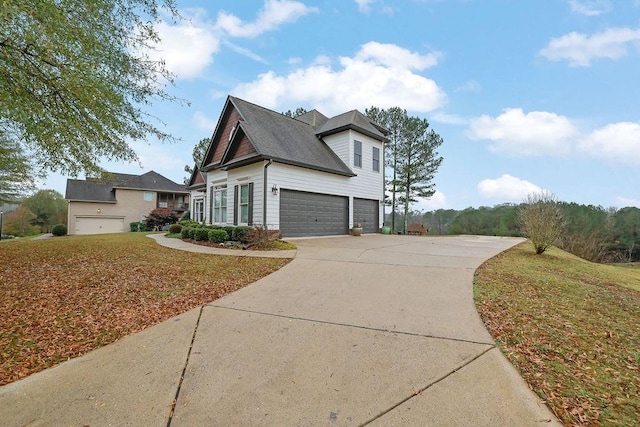 view of home's exterior featuring a garage