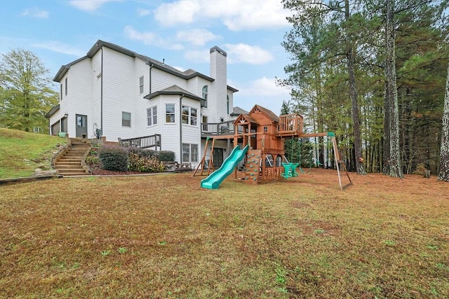 view of play area with a lawn