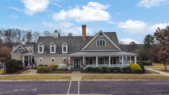 view of front of house featuring covered porch