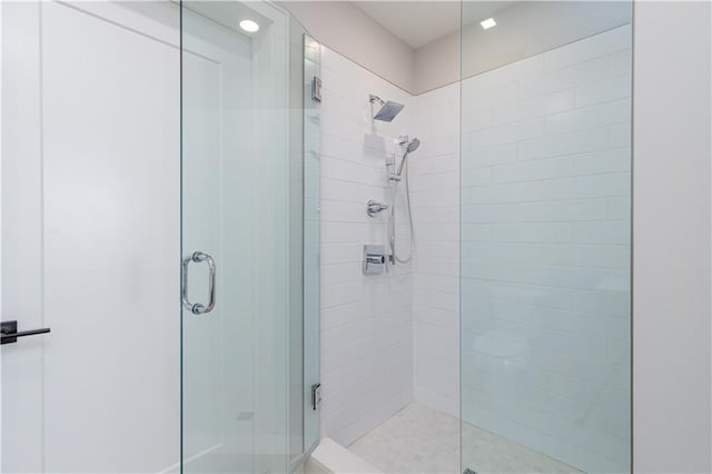 bathroom with walk in shower