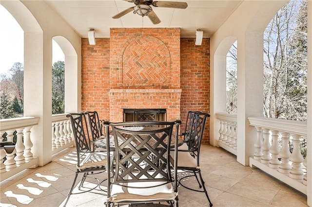 620 Elizabeth Oak Ct, Alpharetta, GA 30004 - view of patio / terrace featuring a ceiling fan