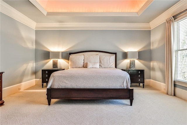 620 Elizabeth Oak Ct, Alpharetta, GA 30004 - bedroom with a raised ceiling, ornamental molding, carpet flooring, and multiple windows