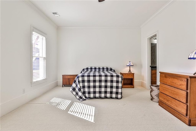 620 Elizabeth Oak Ct, Alpharetta, GA 30004 - bedroom with carpet floors, crown molding, and multiple windows