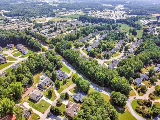 aerial view with a residential view
