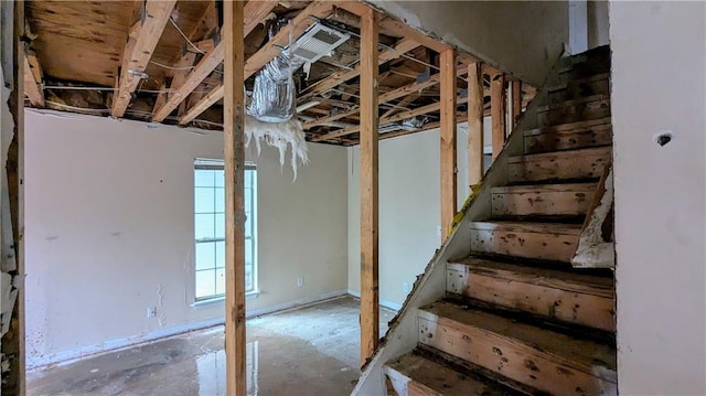 basement featuring a healthy amount of sunlight