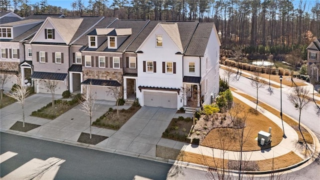 view of property featuring a garage