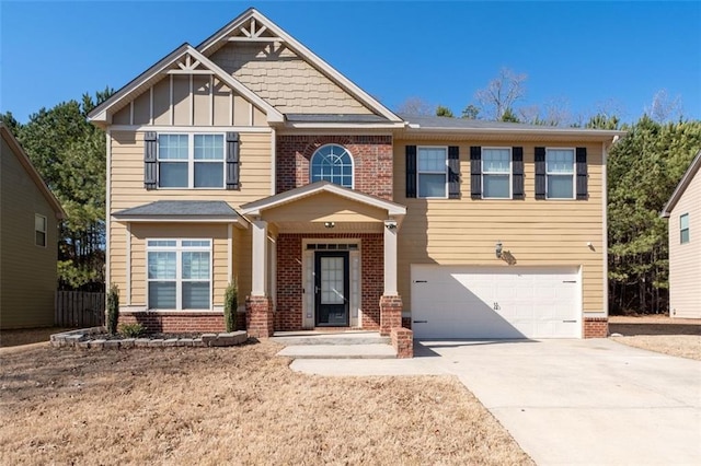 view of front of home featuring a garage