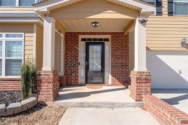 property entrance with a porch