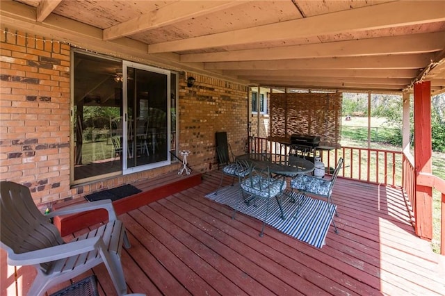 view of wooden deck