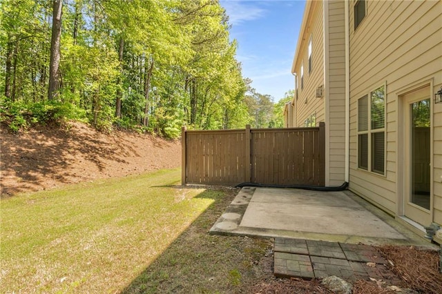 view of yard featuring a patio