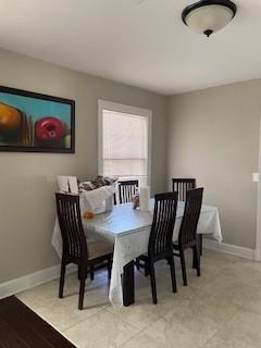 view of dining room