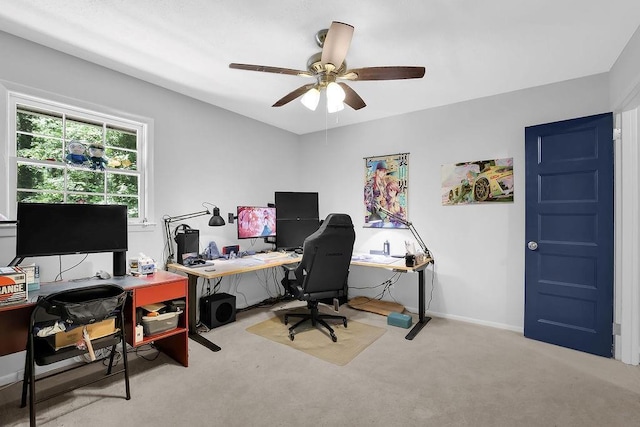 4066 Covered Bridge Rd SW, Smyrna, GA 30082 - carpeted office with ceiling fan and baseboards
