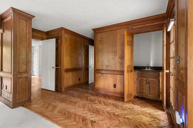 127 Roe Hampton Ln, Stone Mountain, GA 30087 - unfurnished bedroom featuring wooden walls