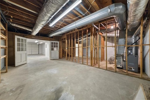 127 Roe Hampton Ln, Stone Mountain, GA 30087 - unfinished basement featuring heating unit