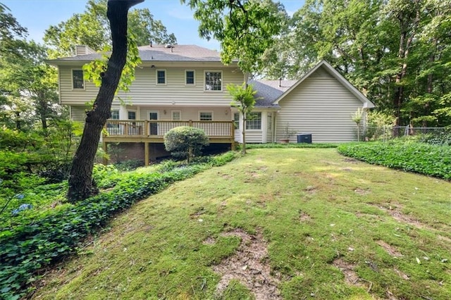 127 Roe Hampton Ln, Stone Mountain, GA 30087 - back of property featuring a wooden deck