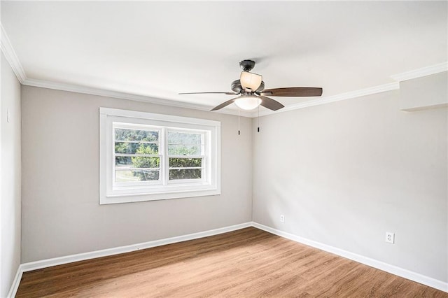 1521 Bonner Gilbert Rd, Macon, GA 31220 - unfurnished room featuring wood finished floors, ornamental molding, and a ceiling fan