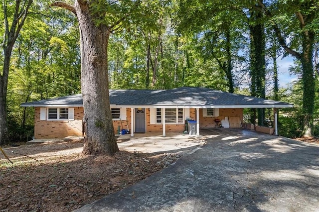 view of ranch-style house