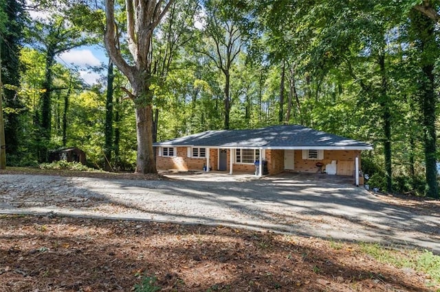 view of ranch-style home