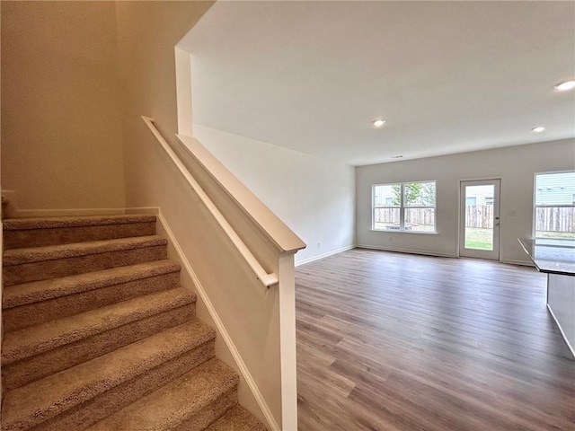 1958 Asher Ln Unit 50, Conyers, GA 30013 - staircase with wood finished floors, recessed lighting, and baseboards
