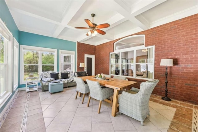 270 Morrow Rd, Newborn, GA 30056 - sunroom with coffered ceiling and beam ceiling