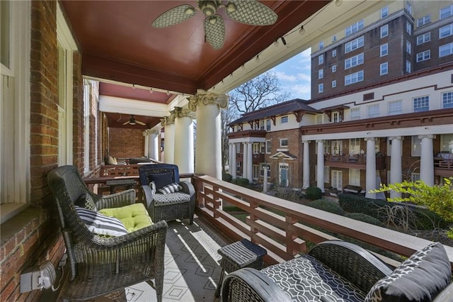 746 N Highland Ave NE Unit 7, Atlanta, GA 30306 - balcony featuring ceiling fan