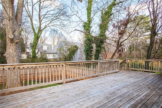 deck featuring fence