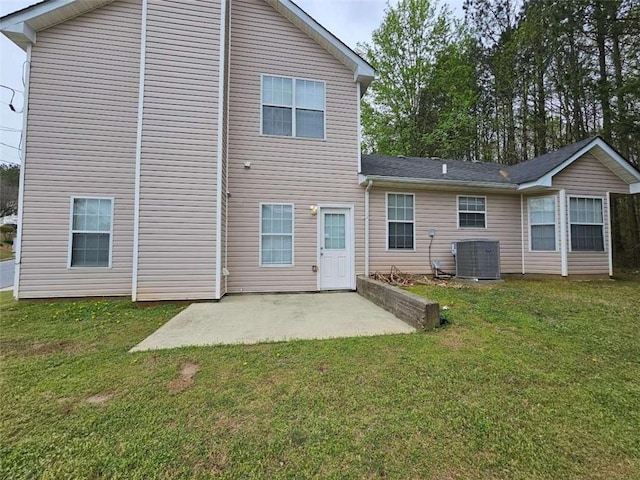 3763 Waldrop Hills Dr, Decatur, GA 30034 - rear view of property with central air condition unit, a yard, and a patio area
