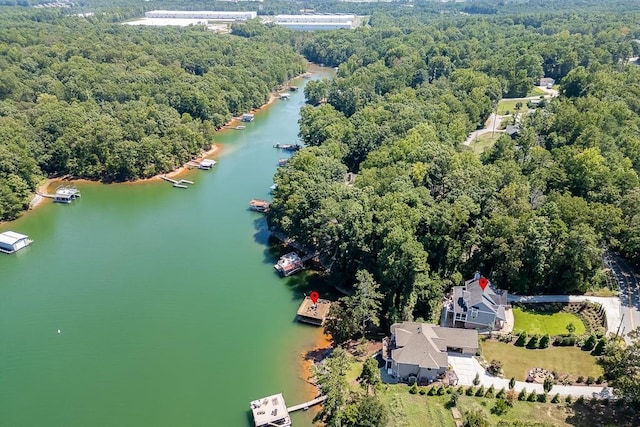 3441 Shoreland Dr, Buford, GA 30518 - aerial view of a nearby body of water and a forest