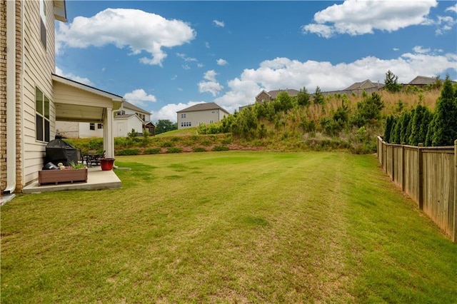 view of yard featuring a patio