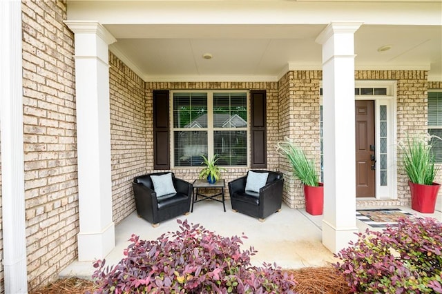 view of patio with a porch