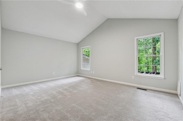 2986 Edenberry Ln NW, Kennesaw, GA 30152 - spare room with carpet flooring, plenty of natural light, vaulted ceiling, and baseboards