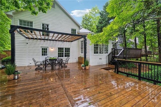 2986 Edenberry Ln NW, Kennesaw, GA 30152 - deck featuring outdoor dining space and a pergola