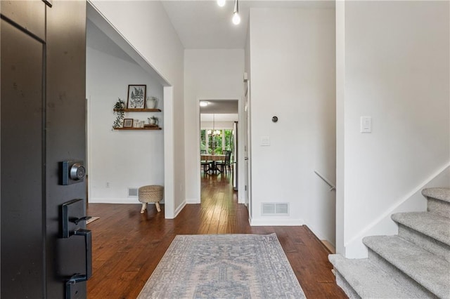 2986 Edenberry Ln NW, Kennesaw, GA 30152 - entryway featuring hardwood / wood-style flooring, stairs, and baseboards