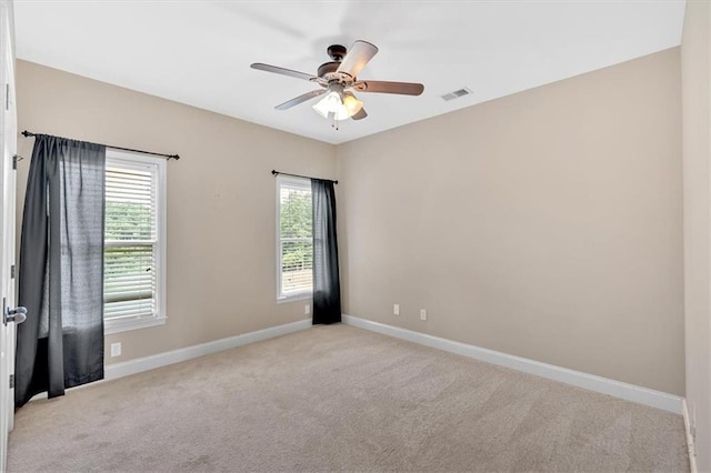 17 River Walk Pkwy, Euharlee, GA 30145 - spare room with light carpet, baseboards, and a ceiling fan