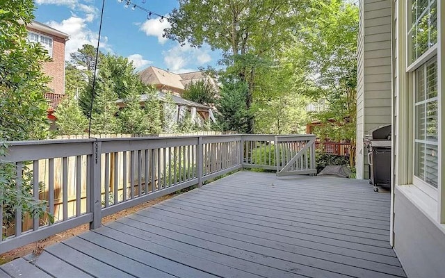 deck with grilling area