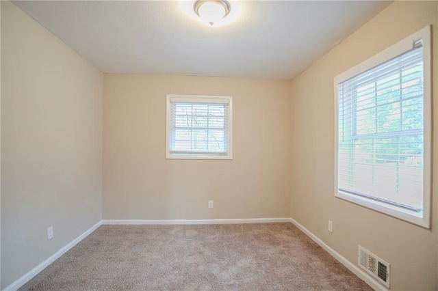 view of carpeted spare room