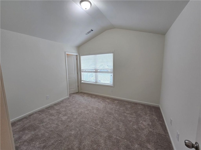 5521 Shallow Branch Dr, Flowery Branch, GA 30542 - unfurnished room with vaulted ceiling, carpet floors, and baseboards