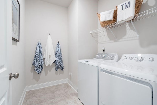 5315 Trescott Path, Cumming, GA 30028 - laundry room featuring washer and clothes dryer and baseboards