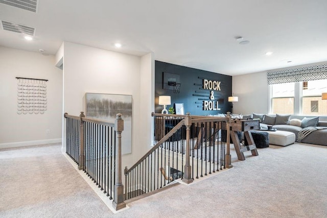 5315 Trescott Path, Cumming, GA 30028 - stairs with carpet floors, recessed lighting, and baseboards