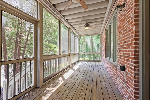 1605 Pavillion Ridge Dr SE, Smyrna, GA 30080 - unfurnished sunroom with a ceiling fan and healthy amount of natural light