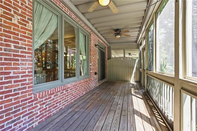1605 Pavillion Ridge Dr SE, Smyrna, GA 30080 - unfurnished sunroom featuring a ceiling fan