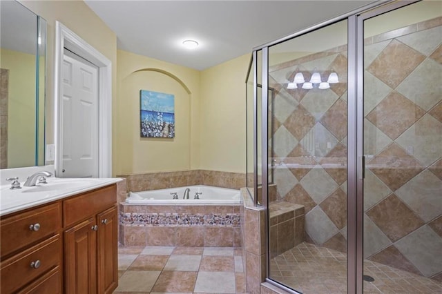 1605 Pavillion Ridge Dr SE, Smyrna, GA 30080 - full bath with a garden tub, vanity, and a shower stall