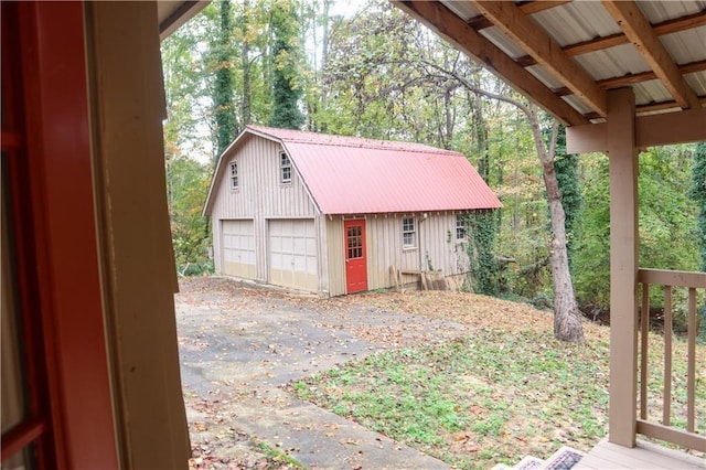 garage with a garage