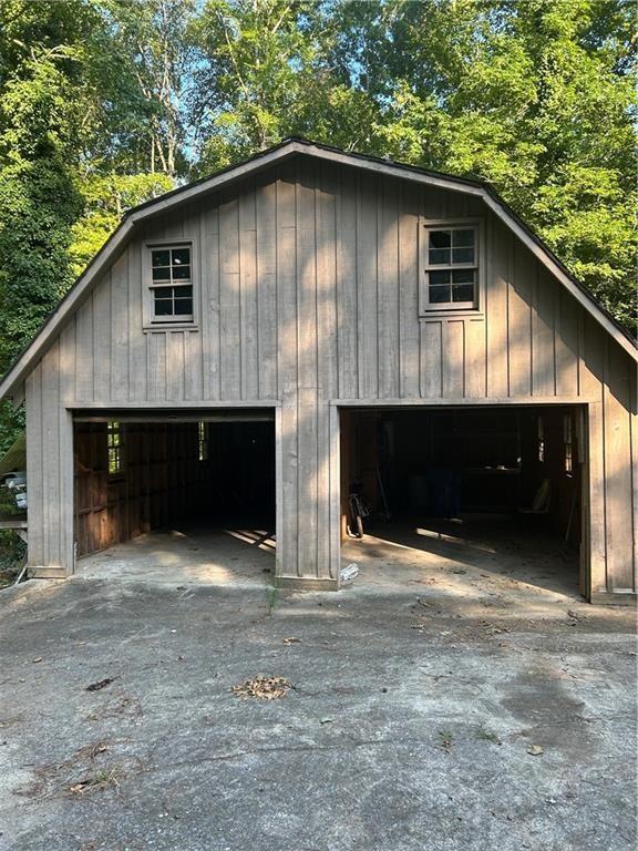 garage with a detached garage