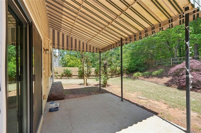 view of patio / terrace featuring a fenced backyard
