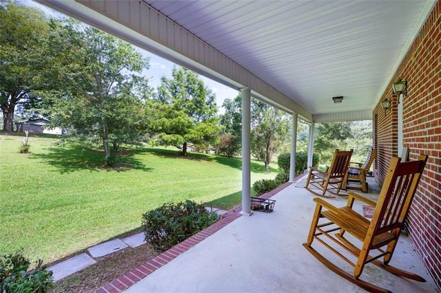 view of patio / terrace featuring covered porch